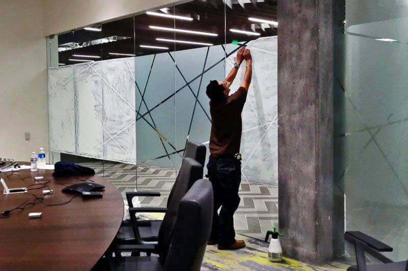 glass film installation