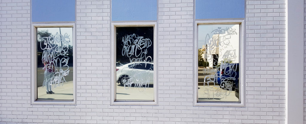 Image of printed anti grafted glass
