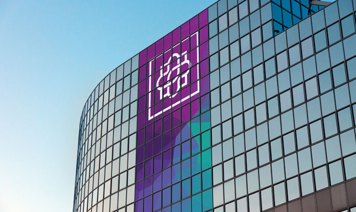 Image showing a building with building wrap