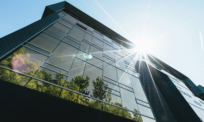 Image showing a building with solar control film
