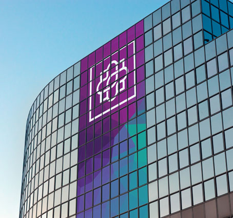 Image showing a building with building wrap