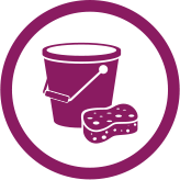 icon showing bucket and brush