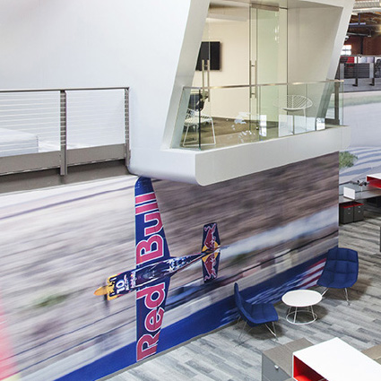 Image showing Mural wall coverings inside a building