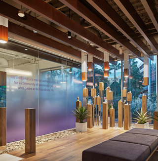 Image of custom gradient and transform glass walls and windows