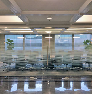 Image of custom modern printed window film