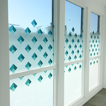 Custom modern printed window film Image of custom modern printed window film