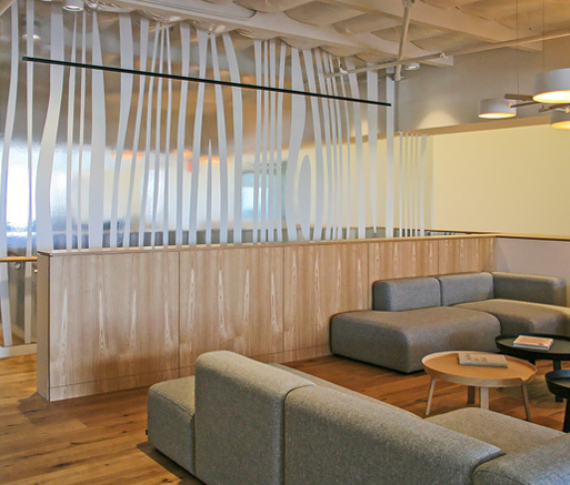 Image showing front office area with sofas