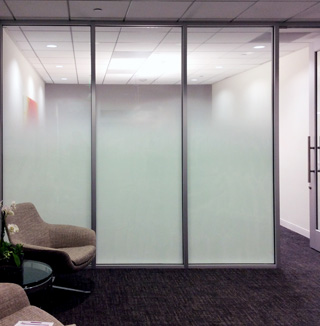 Image of custom gradient glass walls and windows